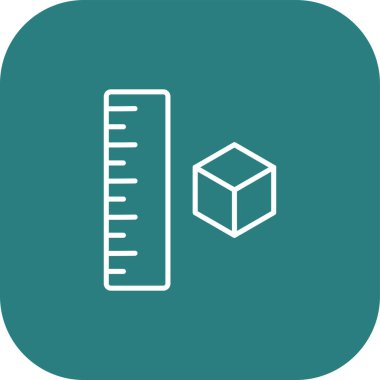 vektör küp simgesi, basit illüstrasyon