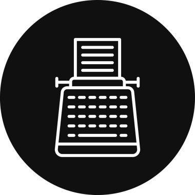 Daktilo. Web simgesi basit tasarım