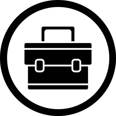 Evrak çantası simgesinin vektör illüstrasyonu