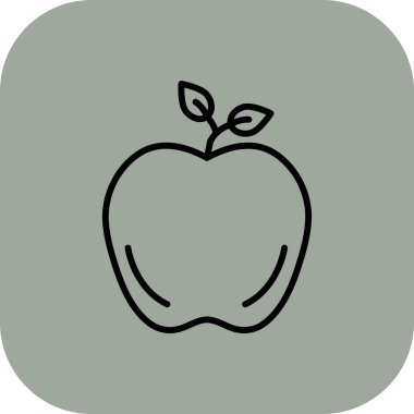 elma ikonu vektör illüstrasyonu