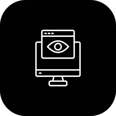 vektör lcd simgesi illüstrasyonu