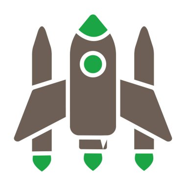 Roket ikonu fırlat. düz dizayn biçimi.
