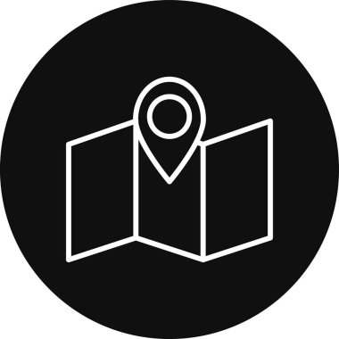 Vektör konumu simge illüstrasyonu