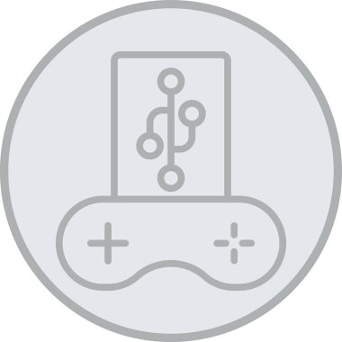 Oyun denetleyici kontrol simgesi doldurulmuş ana hatlar biçiminde