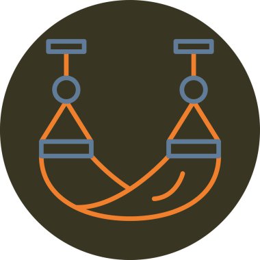 Modern b 'nin vektör illüstrasyonu halat simgesinden yoksun