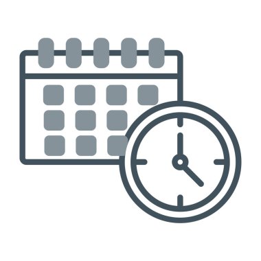 Saat çizgisi olan zaman takvimi ve biçim simgesi tasarımını doldur, zaman yönetimi zaman çizelgesi son teslim tarihi geri sayım vektörü illüstrasyonuName