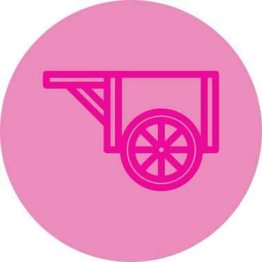 At arabası. Web simgesi basit illüstrasyon