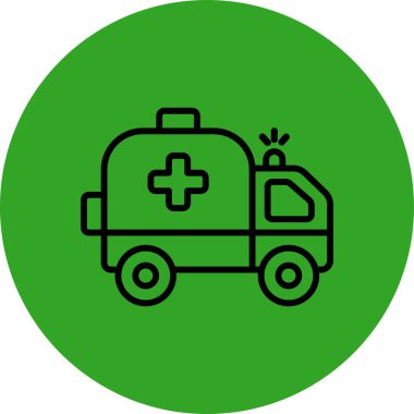 ambulans simgesi vektör illüstrasyonu