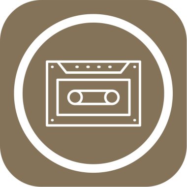 müzik çalar simgesi, vektör illüstrasyonu