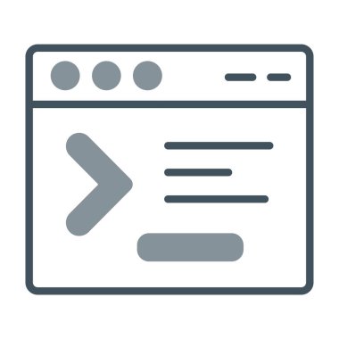 Web sayfası ikon vektör illüstrasyonu