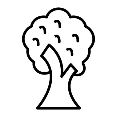 ağaç vektörü ince çizgi simgesi