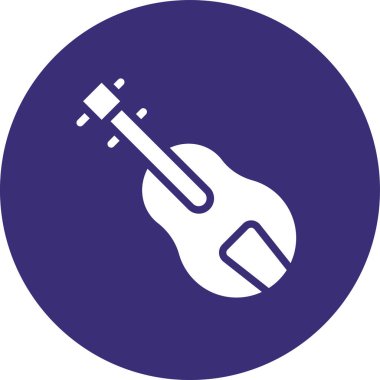 Keman. Web simgesi basit illüstrasyon