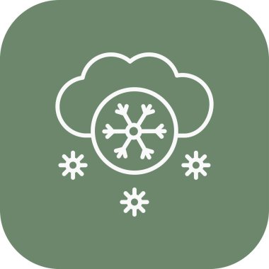 güzel kar tanesi vektör çizgisi simgesi