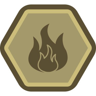 Ateş ikonu. vektör illüstrasyonu