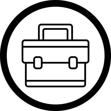 Çanta. Web simgesi basit illüstrasyon