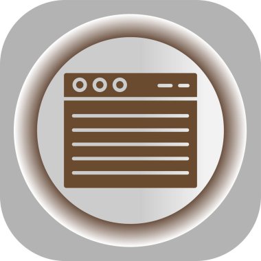 Web tarayıcı Vektör Simgesi Tasarım İllüstrasyonu