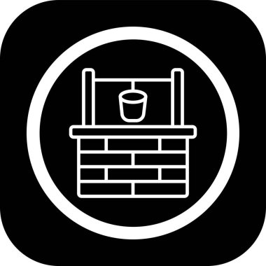 Bir kova simgesinin vektör illüstrasyonu