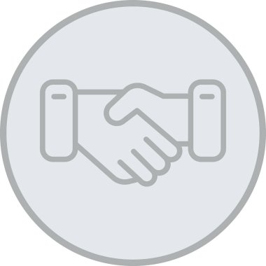 İş tokalaşma simgesinin vektör illüstrasyonu.