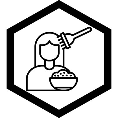 yiyecek ve içecek ikon vektör çizimi