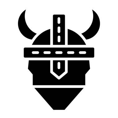 Viking miğferi sembolü vektör illüstrasyonu