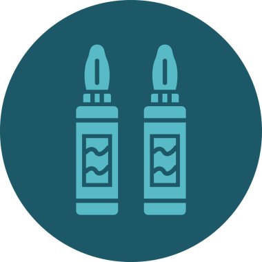 İki şişe ve bir sigara ikonu. düz renk illüstrasyonu.