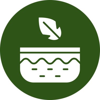 Bir yaprak simgesinin vektör illüstrasyonu