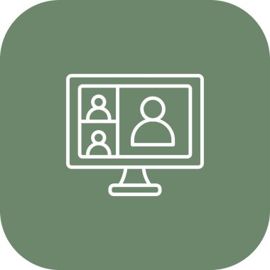 Beyaz arkaplanda Lcd düz simgesi