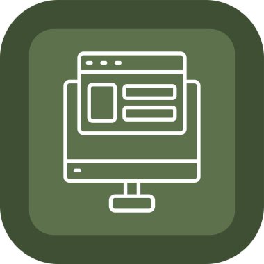 tarayıcı simgesi vektör illüstrasyonu