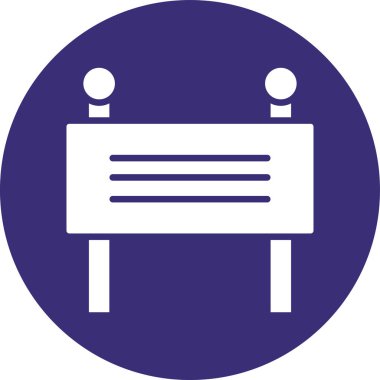 reklam panosu vektör simgesi işareti ve kişisel ve ticari kullanım sembolü çizimi..