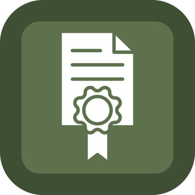 Rozet damgası simgesi doldurulmuş taslak biçimi