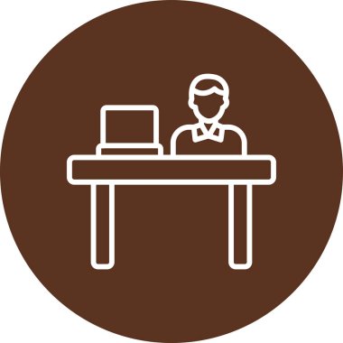 Ofis çalışmalarının vektör illüstrasyonu