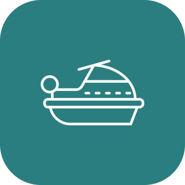 Gemi simgesinin vektör illüstrasyonu