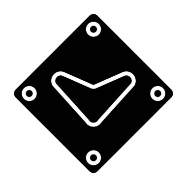 화살표 아이콘을 가진 심 혼입니다. 벡터 일러스트 레이 션