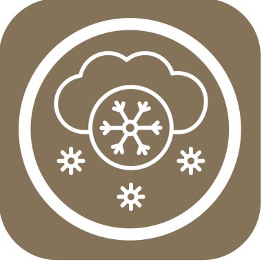 vektör kar ve bulut simgesi