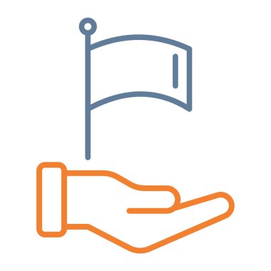 bayrak ikonu vektör illüstrasyonu