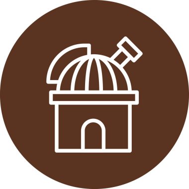 Bir bina simgesinin vektör illüstrasyonu