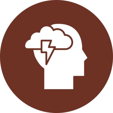 Beyin vektör simgesi modern illüstrasyon