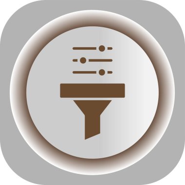 Eşsiz Huni Vektör Kabartma Simgesi