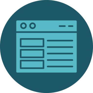 Tarayıcı web arayüzü simgesi ana hat biçiminde