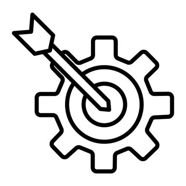 Çarklı dişli ayarı simgesi ana hat biçiminde