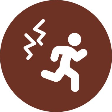 çalışan adam yuvarlanmış vektör simgesi