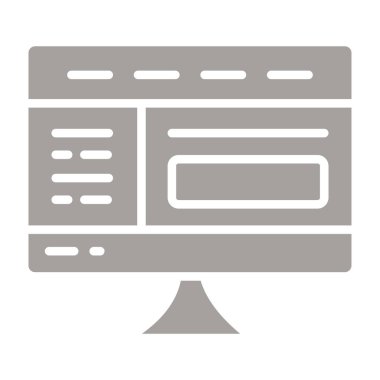 bilgisayar izleyici vektör simgesi