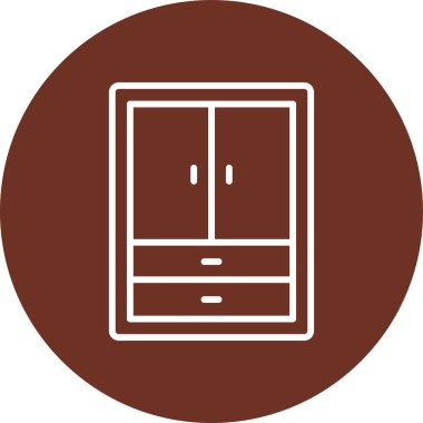 Modern b 'nin vektör illüstrasyonu mobilya ikonundan yoksun