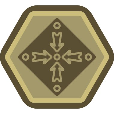 Bir pusula simgesinin vektör illüstrasyonu