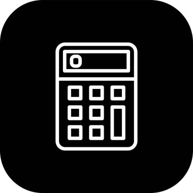 Soyut arkaplanda hesaplayıcı simgesi izole edildi