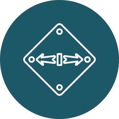 Yol işareti simgesinin vektör illüstrasyonu