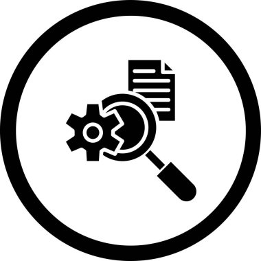 İçinde vites sembolü olan büyüteç