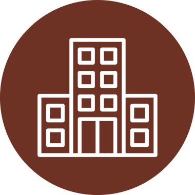 Bina. Web simgesi basit illüstrasyon