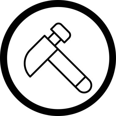 Çekiç simgesi, vektör çizimi