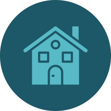 Ev. Web simgesi basit illüstrasyon